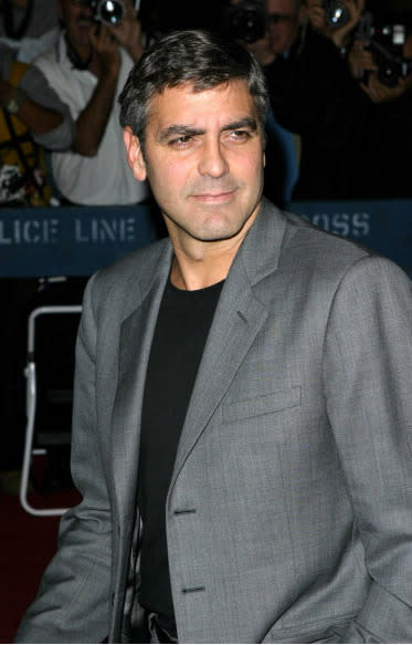 Dapper suit? Check. Seductive come-hither eyes? Yes indeed. Clooney at the premiere of Intolerable Cruelty in 2001.