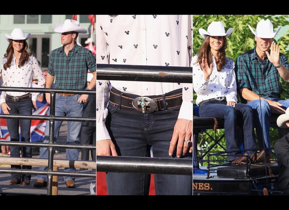 Blouse by Alice by Temperley and jeans by Goldsign. (Getty photos)