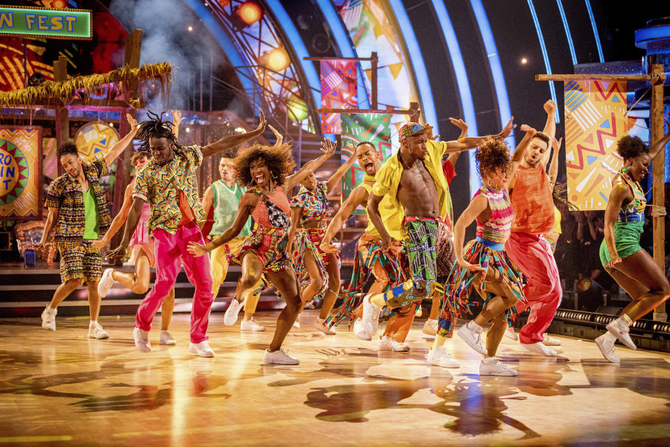 Strictly Come Dancing professionals performing on the show (BBC)