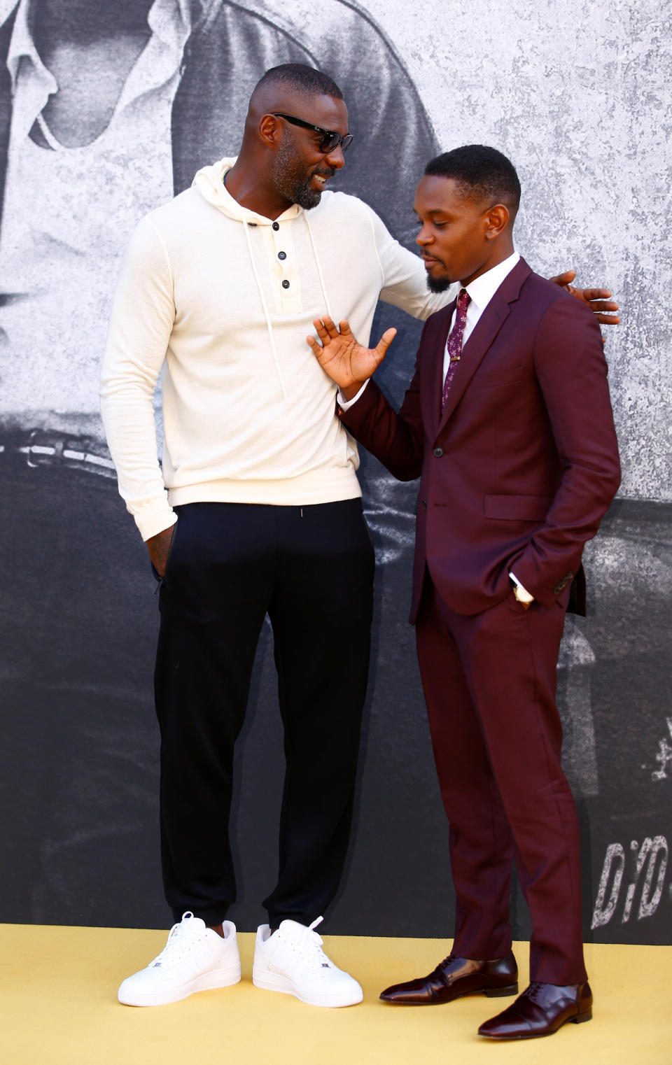 Director Idris Elba and cast member Aml Ameen attend the film premiere of ‘Yardie’ at the BFI Southbank, London, Britain August 21 2018. REUTERS/Henry Nicholls