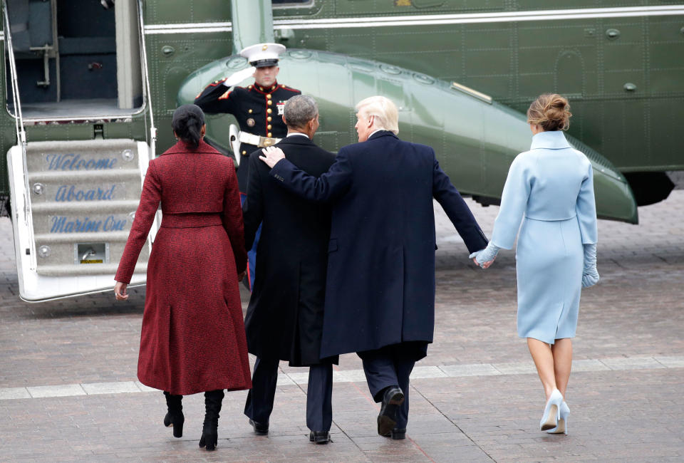 <p>After Trump was sworn in at the presidential inauguration in January 2017.</p>