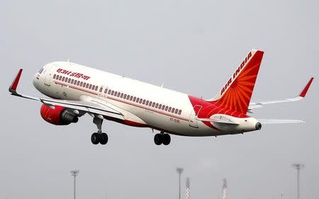 An Air India aircraft takes off from the Sardar Vallabhbhai Patel International Airport in Ahmedabad, India, July 7, 2017. REUTERS/Amit Dave