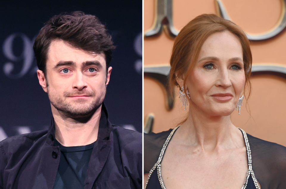 Daniel Radcliffe y J. K. Rowling (Getty Images)