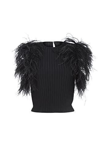 Knit Top With Feathers