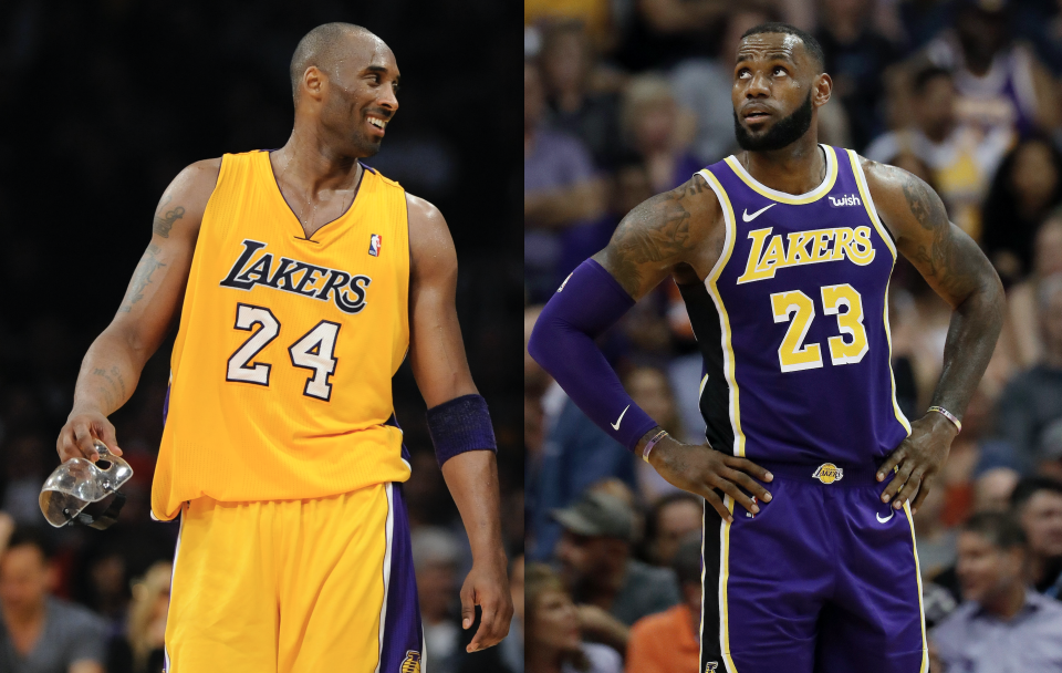 LeBron James has considered what would happen if Kobe Bryant came back to the Lakers. (Images via AP)