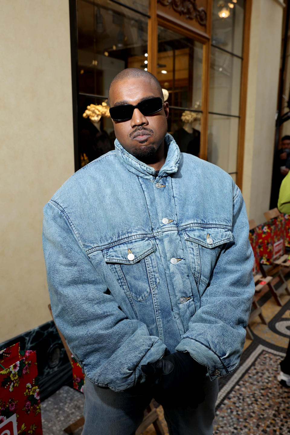 Ye attends the Kenzo Fall/Winter 2022/2023 show