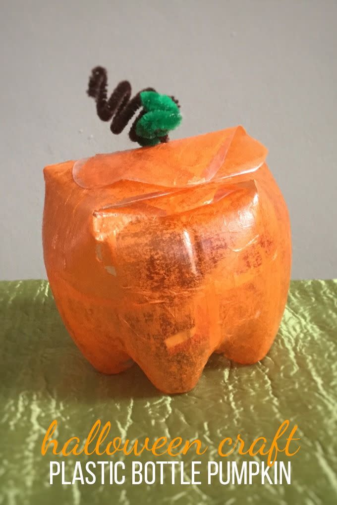 <p>If you have a bunch of 2-liter water or soda bottles laying around the house, this innovative pumpkin craft will give the plastic bottles a total makeover (that lasts past midnight).</p><p>Get the <strong><a href="https://seevanessacraft.com/2017/09/halloween-plastic-bottle-pumpkin-craft-kids/" rel="nofollow noopener" target="_blank" data-ylk="slk:Plastic Bottle Pumpkin tutorial" class="link ">Plastic Bottle Pumpkin tutorial</a></strong> at See Vanessa Craft. </p><p><a class="link " href="https://www.amazon.com/Mod-Podge-Waterbase-16-Ounce-CS11202/dp/B00178QQJ8?tag=syn-yahoo-20&ascsubtag=%5Bartid%7C10070.g.2490%5Bsrc%7Cyahoo-us" rel="nofollow noopener" target="_blank" data-ylk="slk:Shop Mod Podge">Shop Mod Podge</a></p>