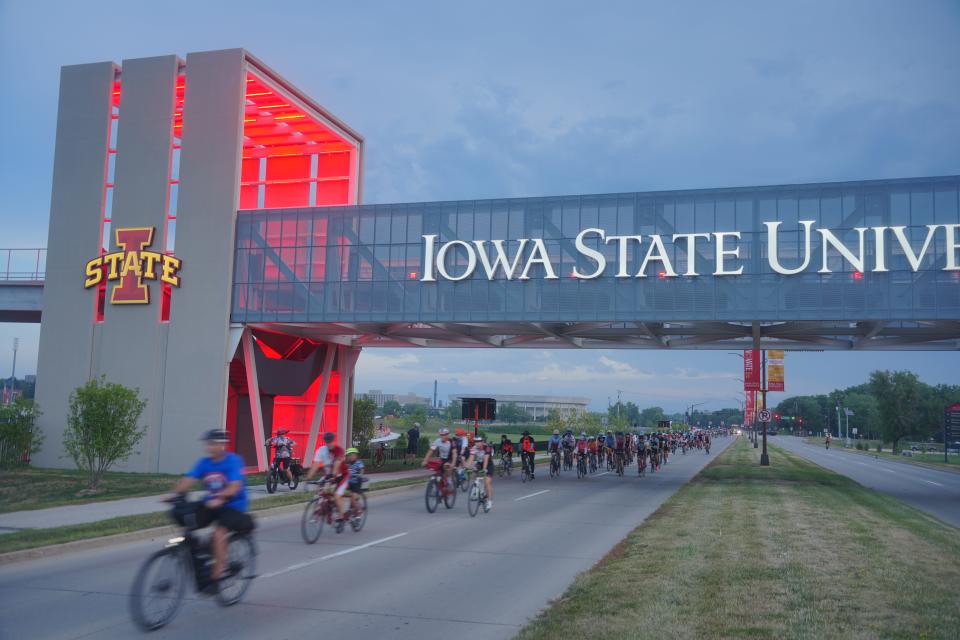 RAGBRAI departs Ames on Wednesday, bound for Des Moines.