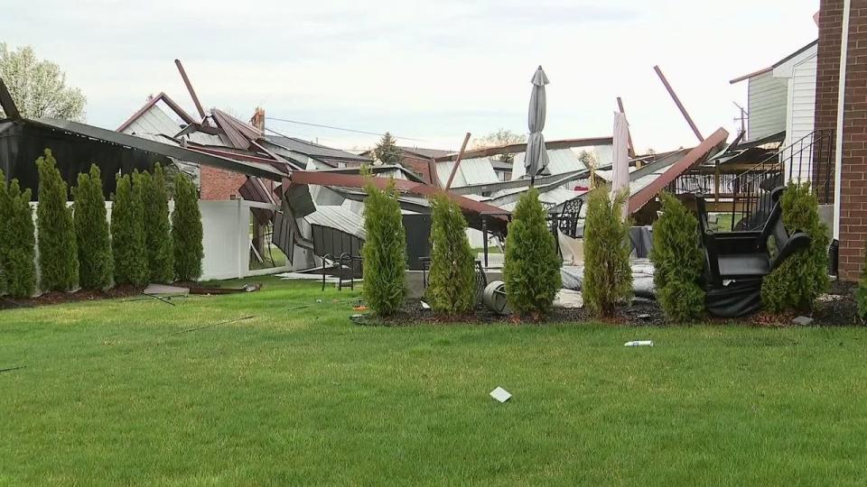<div>Damages in Washington Township, caused by a storm on Wednesday, April 17.</div>