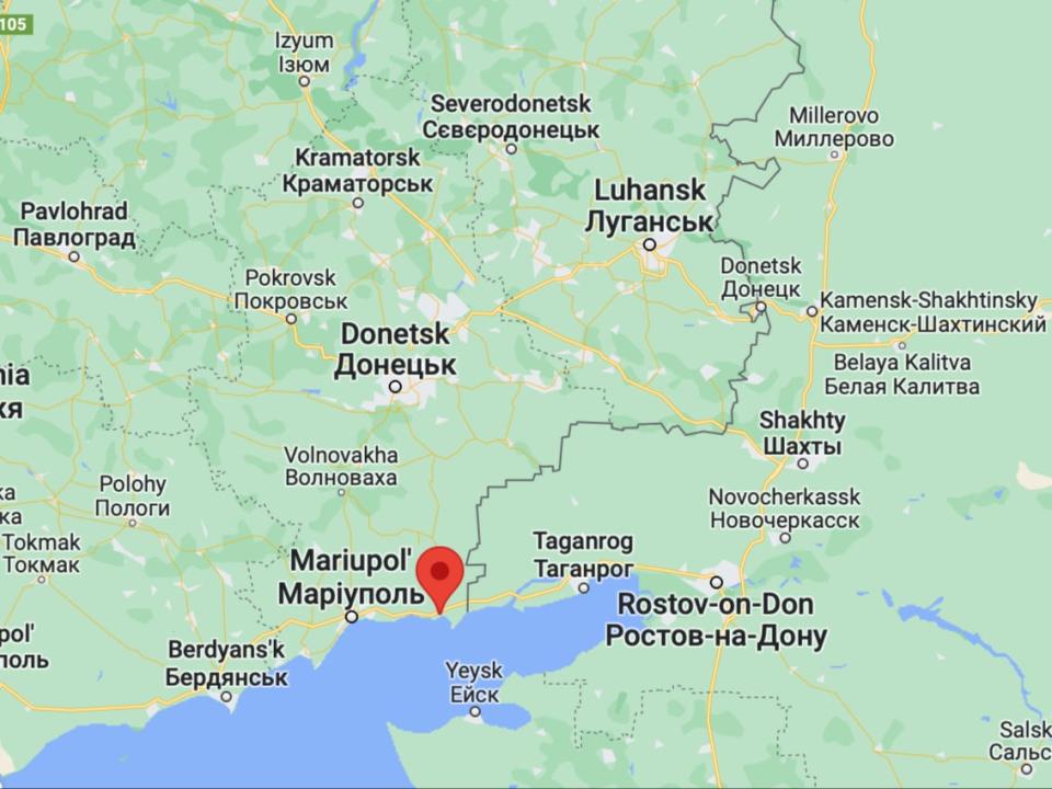 Location of Novoazovsk (Google Maps)