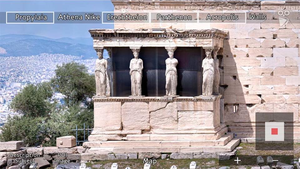 Acropolis Vitual Tour -Erechtheion（圖片來源：www.acropolisvirtualtour.gr）