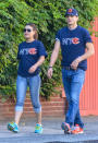 <p>This T-shirt and jeans loving duo can regularly be seen at sporting events and venturing around L.A., often wearing their go-to teams’ jerseys or T-shirts. In fact, while many get all dolled up for a date, Kunis told<i> <a href="http://www.usmagazine.com/celebrity-news/news/mila-kunis-ashton-kutcher-and-i-have-white-t-shirt-date-nights-2014202" rel="nofollow noopener" target="_blank" data-ylk="slk:Us Weekly;elm:context_link;itc:0;sec:content-canvas" class="link ">Us Weekly</a> </i>that the two have white T-shirt date nights. The two took their vows in 2015 and are currently expecting baby number two. <i>(Photo via Splash News)</i></p>