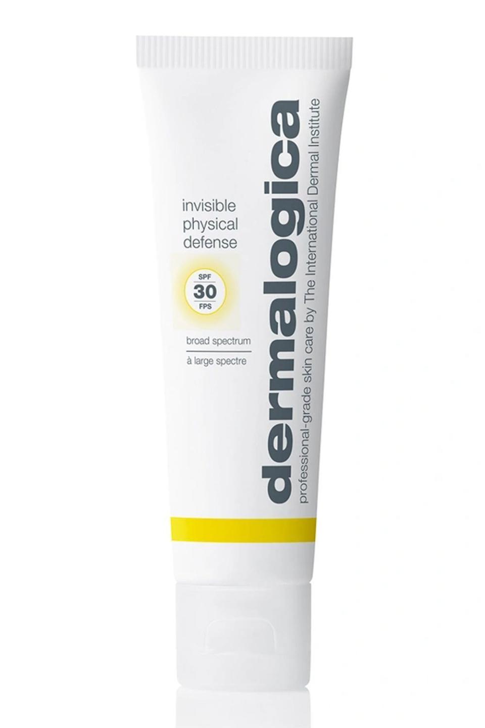 8) Dermalogica Invisible Physical Defense Sunscreen SPF 30