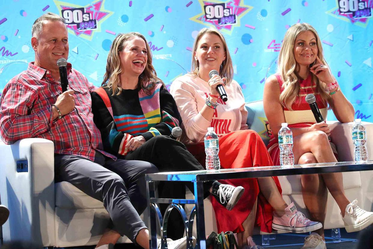 <p>Photo by Matt Baron/BEI/Shutterstock </p> Dave Coulier, Andrea Barber, Jodie Sweetin and Candace Cameron Bure at 90s Con in Tampa, Florida, on Sept. 16, 2023