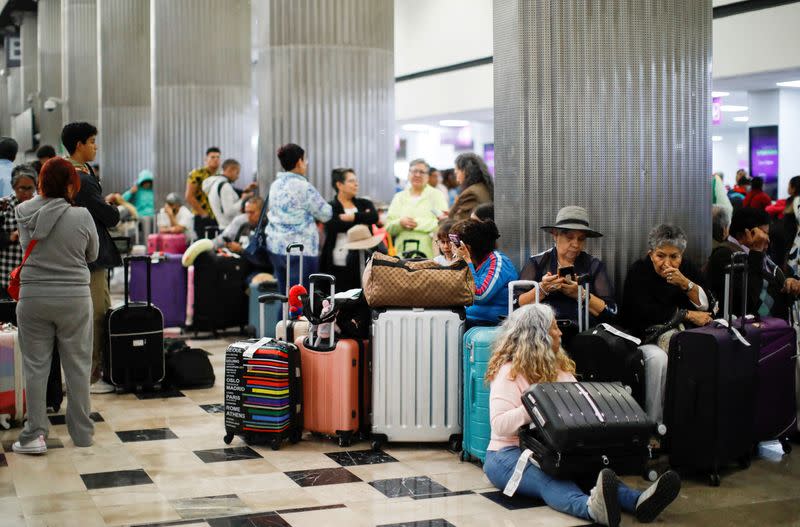 FILE PHOTO: Suspended operations at the Mexico City International Airport following the Popocatepetl volcano activity