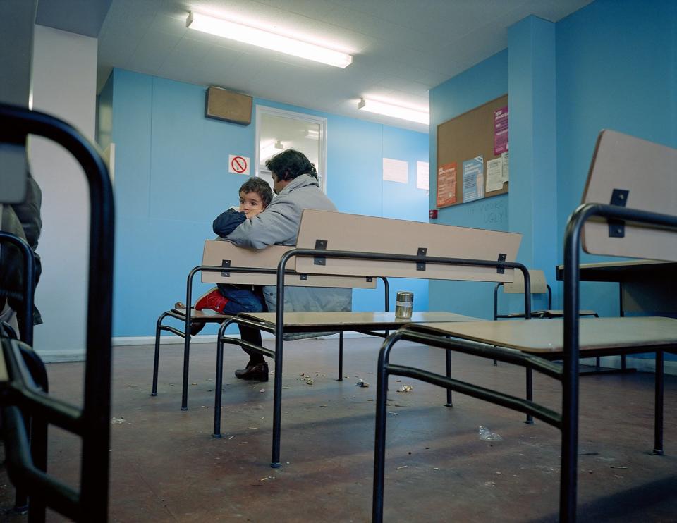 Father and Son, Stepney DHSS, East London, 1985Paul Graham/Mack