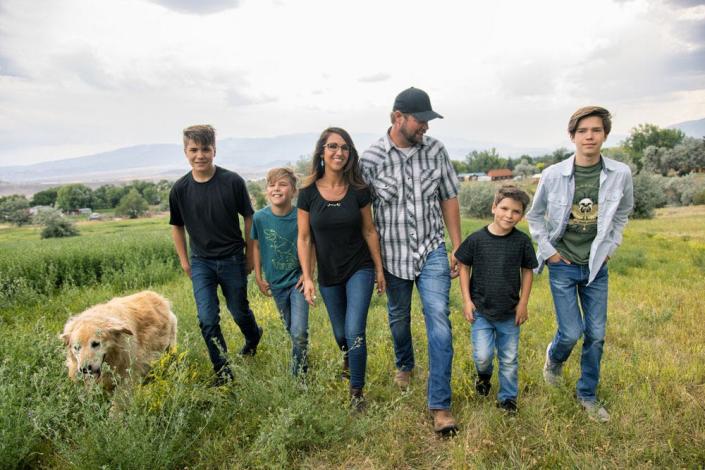 Lauren Bobert, her husband Jason Bobert and their four sons.