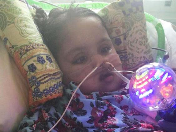 Five-year-old Tafida is on life support at the Royal London Hospital (PA)