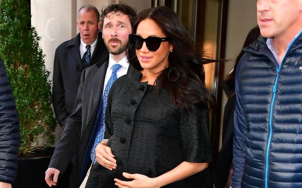 Meghan visited New York for a baby shower when she was pregnant with Archie in 2019 - AKGS/Backgrid