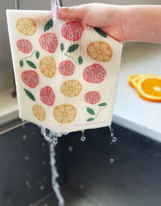Or a pair of dishcloths with a charming fruit print