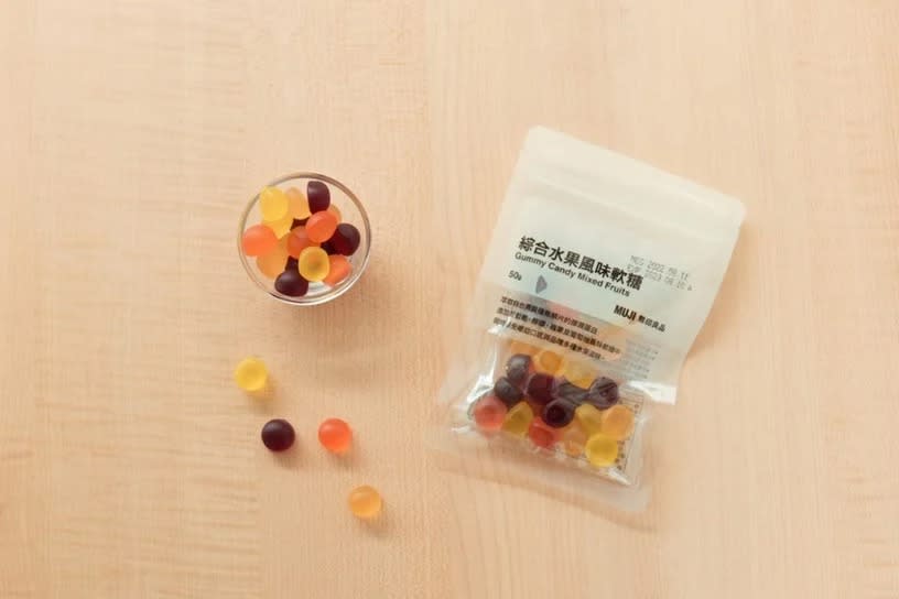 台灣限定的「綜合風味水果糖」 圖片來源：MUJI 無印良品