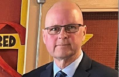 Bruce Campbell, 61, principal at Sacred Heart Elementary School in Calgary, has been charged with child porn offences. (X - image credit)