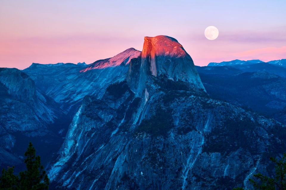 yosemite valley at sunset, california, usa