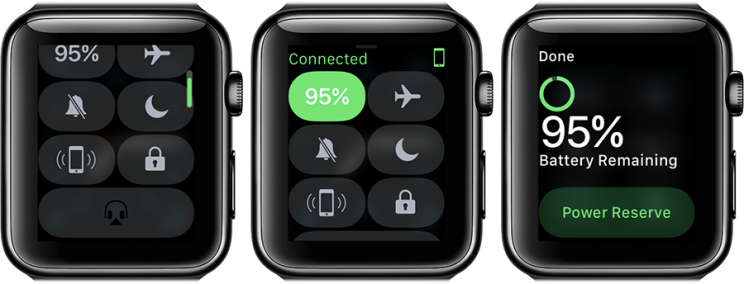 Just as on the iPhone, there's now a Dock and a Control Center on your watch.