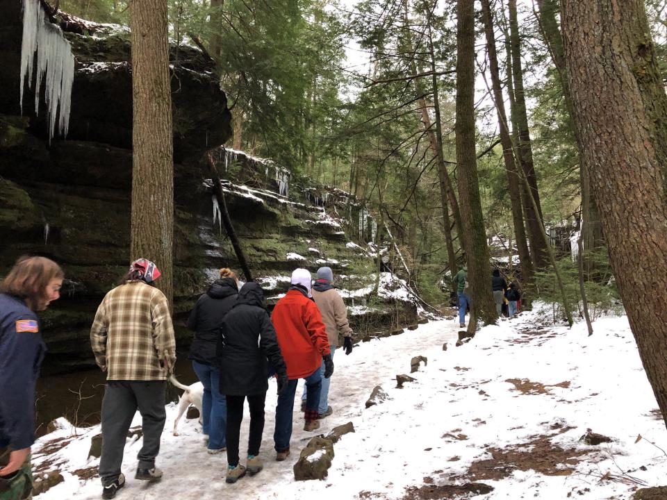 Hocking Hills State Park is the site of one of the most popular winter hikes in Ohio