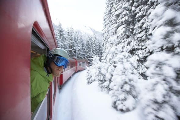 Switzerland ski train