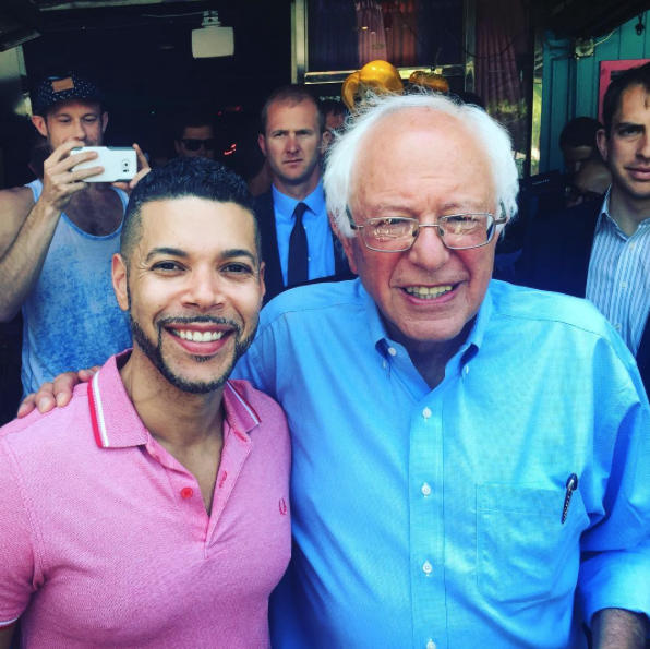 Wilson Cruz and Bernie Sanders