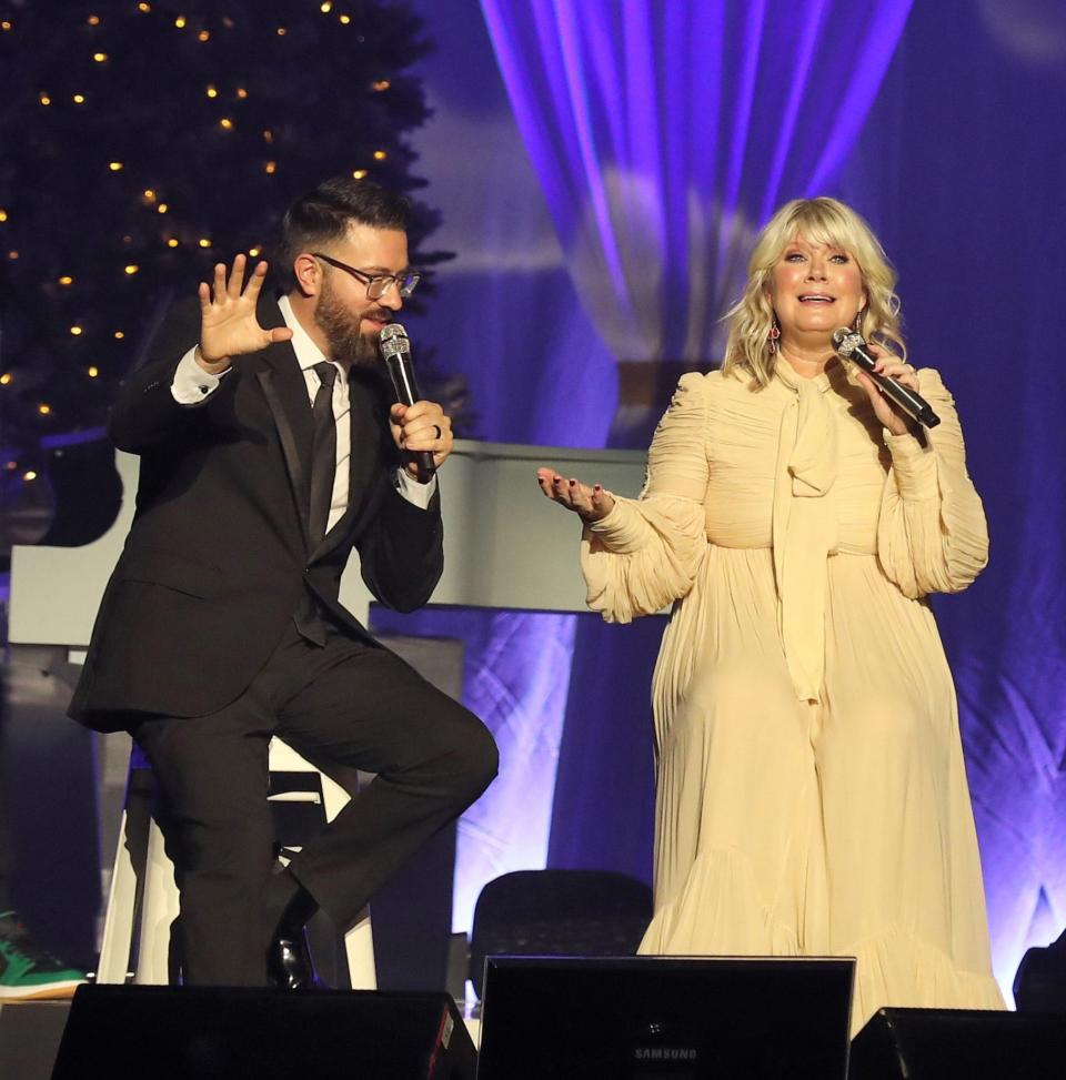 Nine-time Grammy nominee and five-time Dove Awards Vocalist of the Year, Natalie Grant, and three-time Grammy nominee and two-time Dove Award winner, Danny Gokey, performed "The Prayer" during the 24th Annual Union University Scholarship Banquet held at the Carl Perkins Civic Center on Tuesday, November 29, 2022.