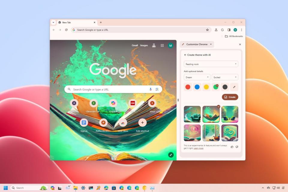 Chrome AI themes