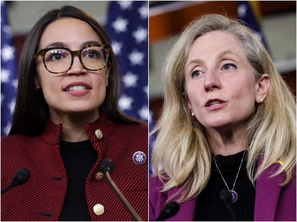 Democratic Reps. Alexandria Ocasio-Cortez and Abigail Spanberger