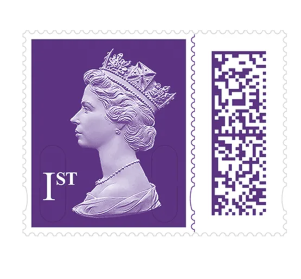 The new stamps have a barcode to help modernise the UK's mailing system. (Royal Mail)