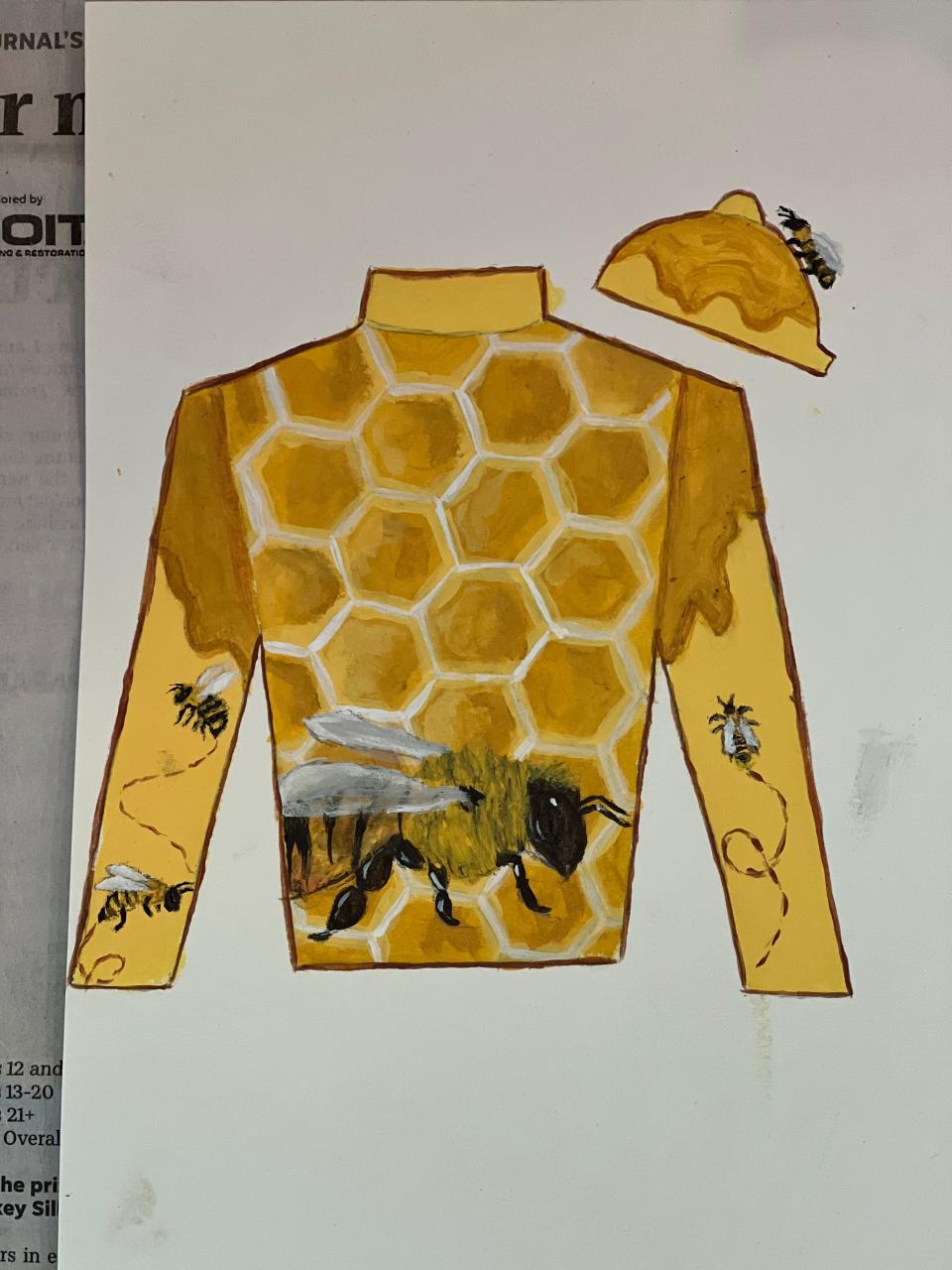 Jolie Krawczyk, 15, entry for The Courier Journal's 2022 Color the Jockey Silks contest.