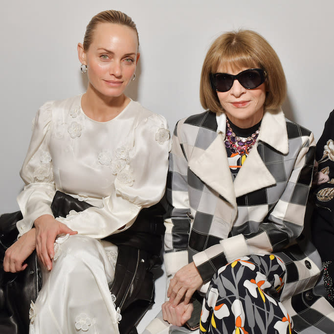 Amber Valletta and Anna Wintour in the front row Loewe show, Front Row, Fall Winter 2020, Paris Fashion Week, France - 28 Feb 2020