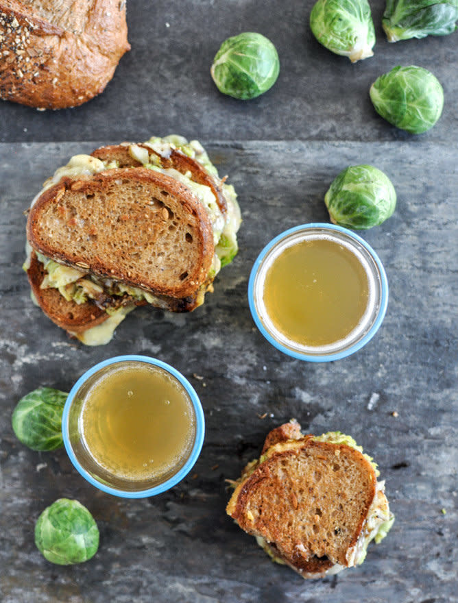 <strong>Get the <a href="http://www.howsweeteats.com/2012/11/balsamic-brussels-sprouts-grilled-cheese/">Balsamic Brussels Sprouts Grilled Cheese recipe</a> from How Sweet It Is</strong>
