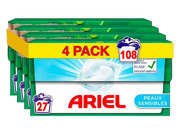 Lot de 108 capsules de lessive Ariel All-in-1