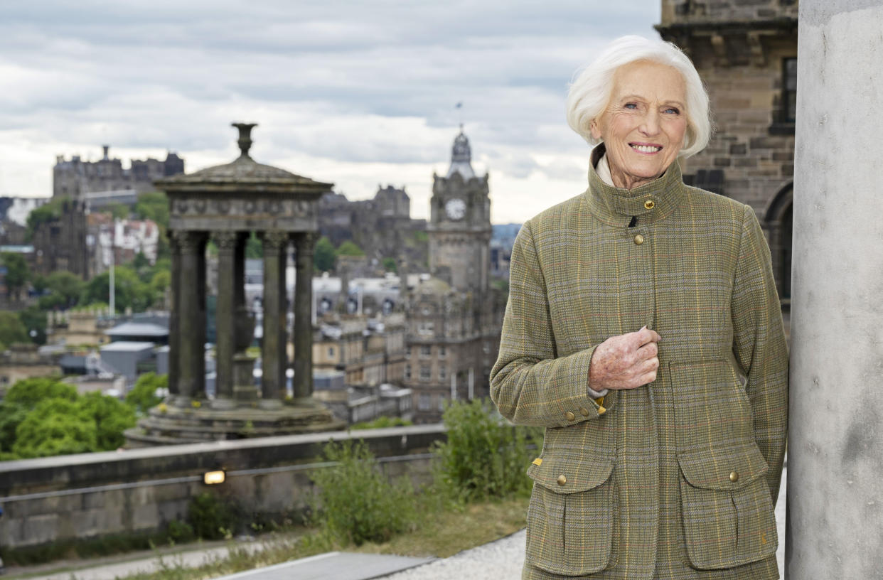 In the new series Dame Mary Berry visits Calton Hill, Edinburgh, in her mother’s homeland of Scotland (Neil Hanna/PA)