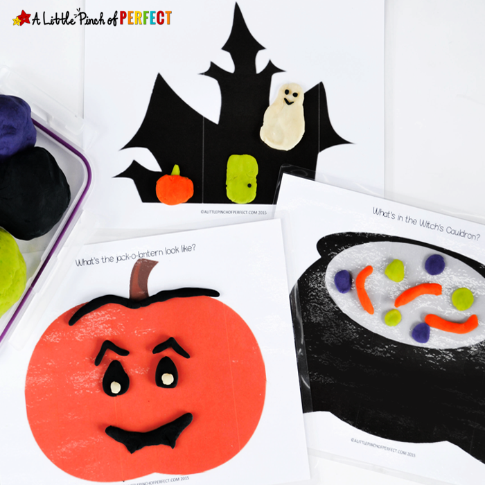 25) Printable Play Dough Halloween Mats