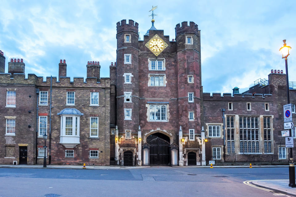 LONDON, UK - Circa April 2018: St James's Palace in London