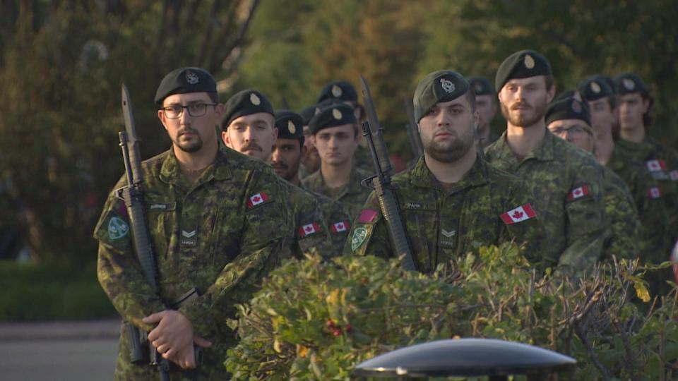 Members of the Royal Newfoundland Regiment also took part in Thursday's ceremony.