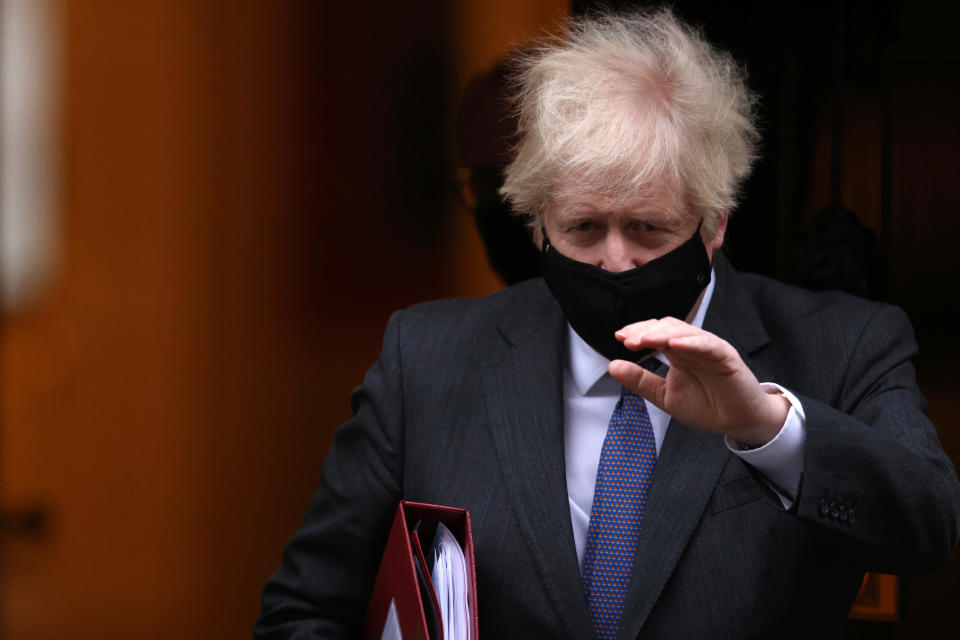 British Prime Minister Boris Johnson leaves 10 Downing Street in London, England. Photo: Dan Kitwood/Getty