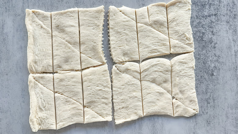 unroll and cut crescent dough