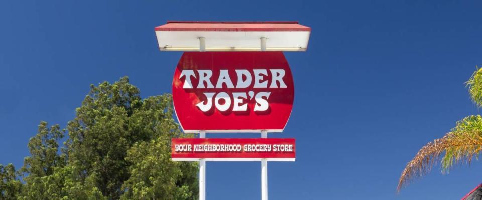 Sign at the first Trader Joe's in California