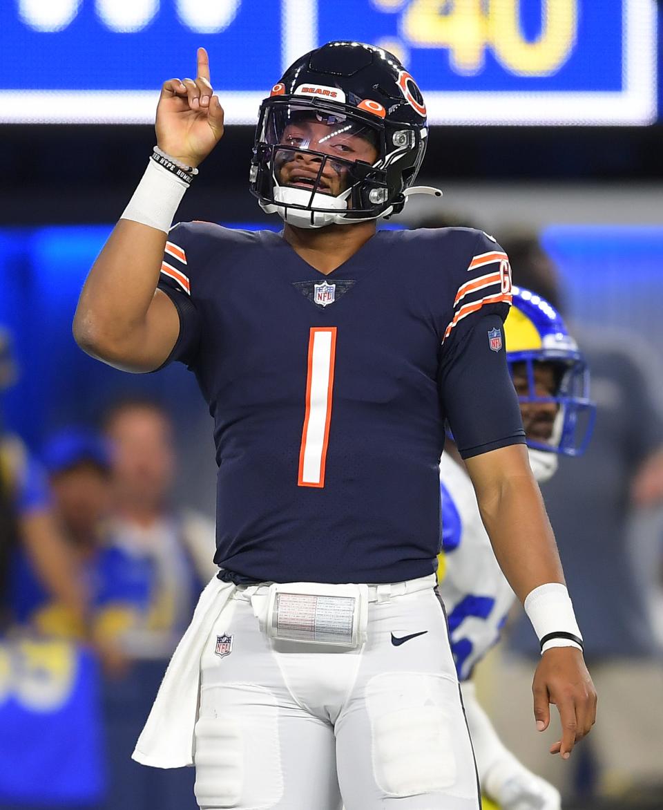 Former Ohio State quarterback Justin Fields is entering his second year with the Chicago Bears.