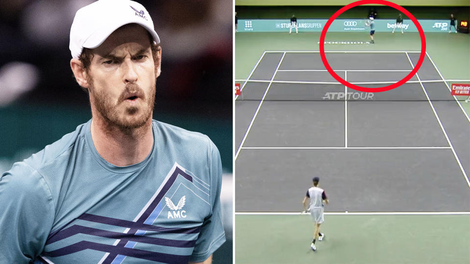 Andy Murray, pictured here beating Jannik Sinner at the Stockholm Open.