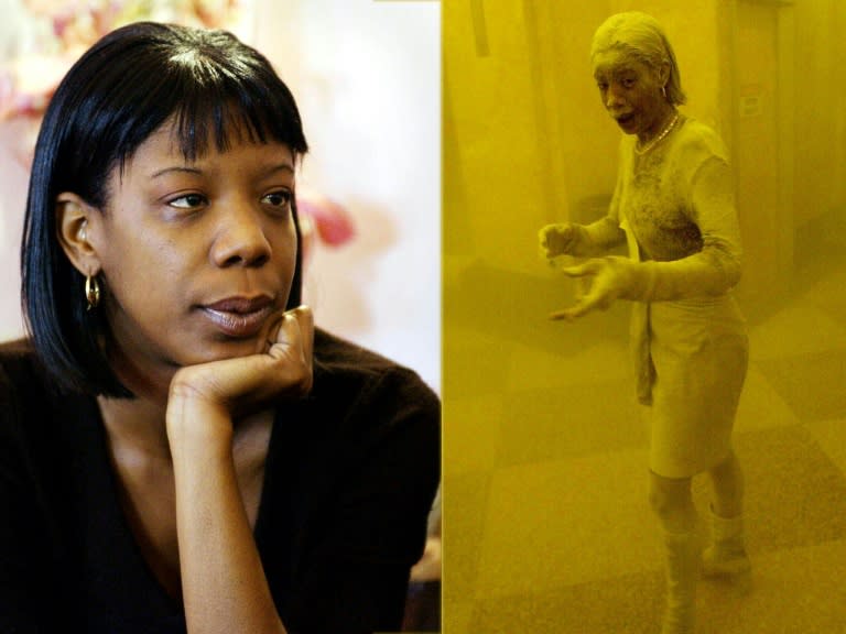 Marcy Borders took refuge in a nearby office building when New York's Twin Towers, where she worked for Bank of America, were attacked on September 11, 2001