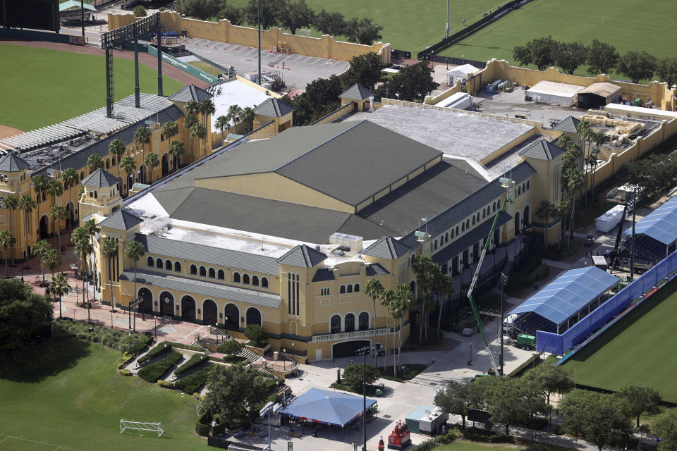 ORLANDO, FL - JULY 4: ESPN's Wide World of Sports Complex located within the Disney Complex is continuing to prepare all around the venue as The NBA is less than a week away from their move into the bubble of Orlando. With tight security at entrances to lots of infrastructure showing up on site all around the complex on July 4, 2020 In Orlando, Florida. Credit: mpi34/MediaPunch /IPX